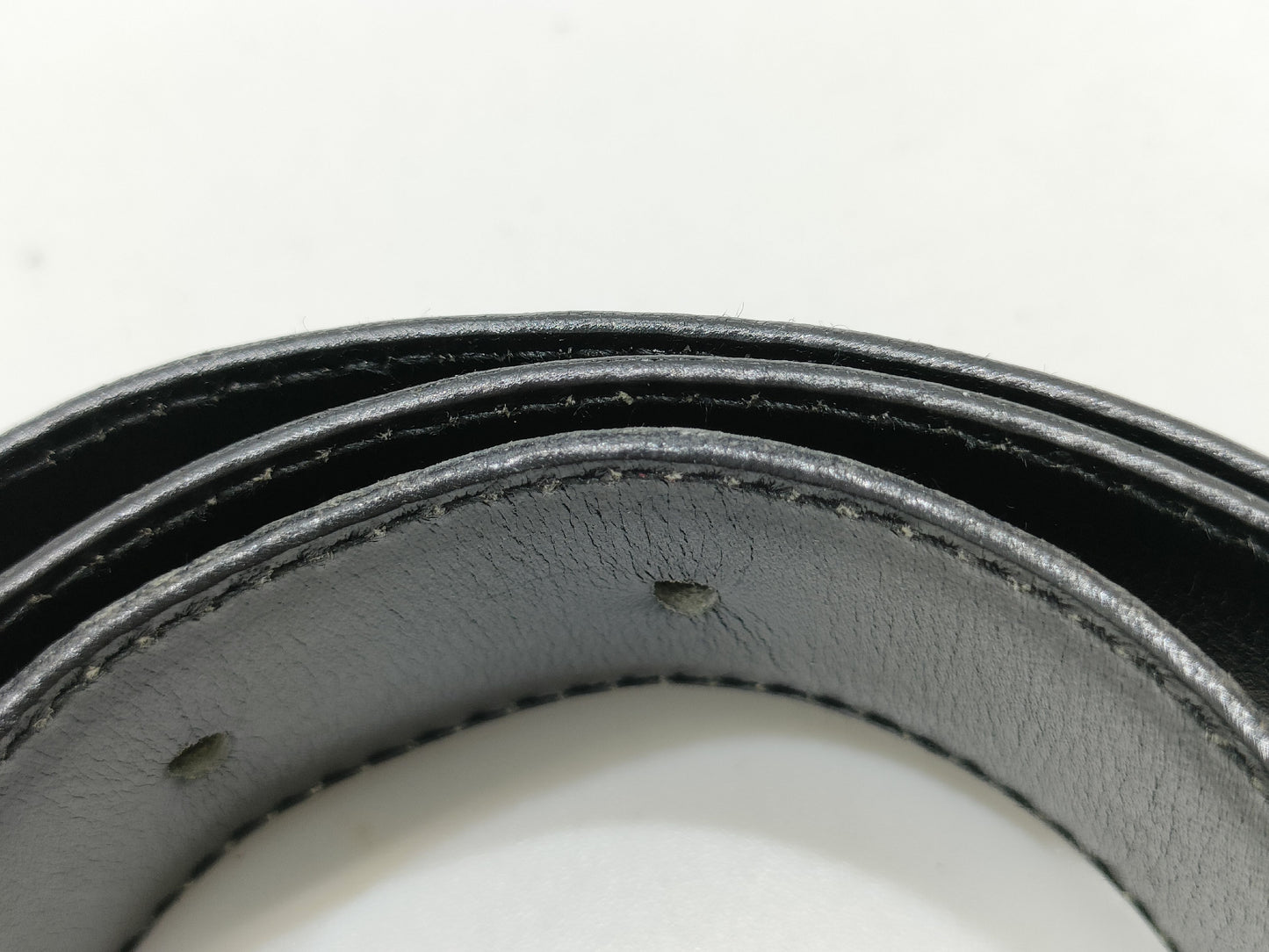 GUCCI Old Gucci Horsebit Leather Belt Black Belt