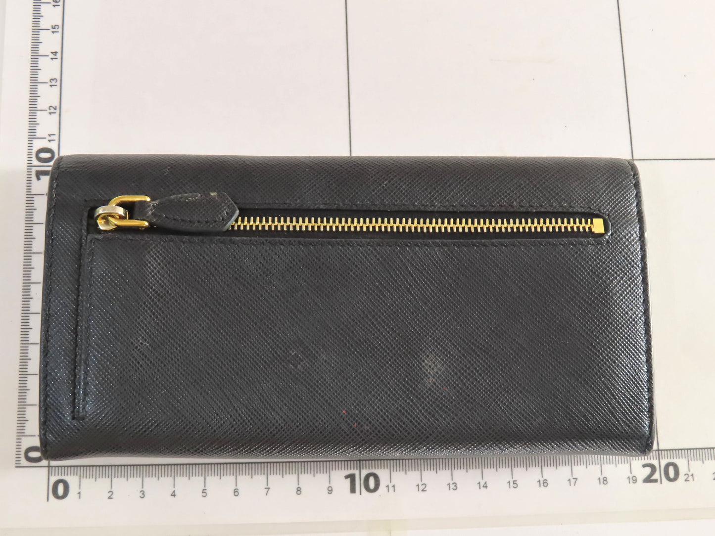 PRADA Saffiano Long Wallet, Black