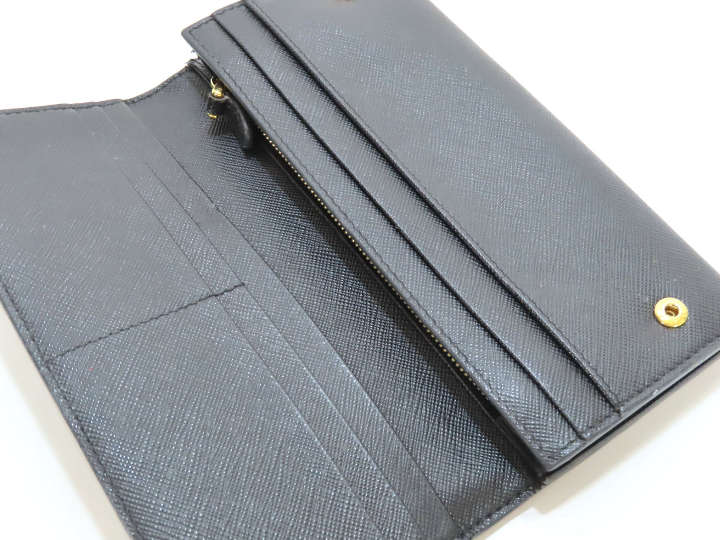 PRADA Saffiano Long Wallet, Black