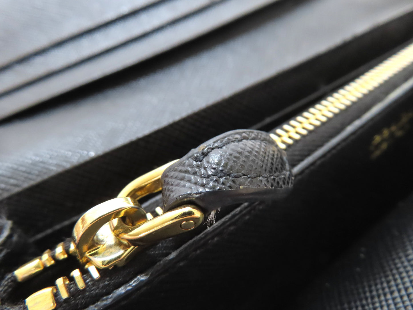 PRADA Saffiano Long Wallet, Black