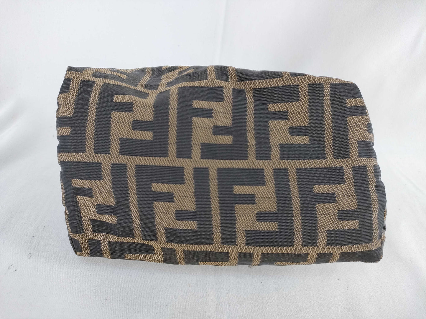 FENDI Zucca Nylon Canvas Pouch 2351-265400/99 Khaki x Black Pouch