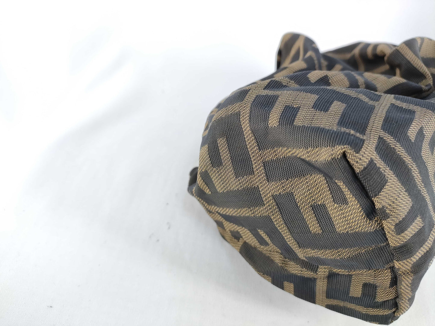 FENDI Zucca Nylon Canvas Pouch 2351-265400/99 Khaki x Black Pouch