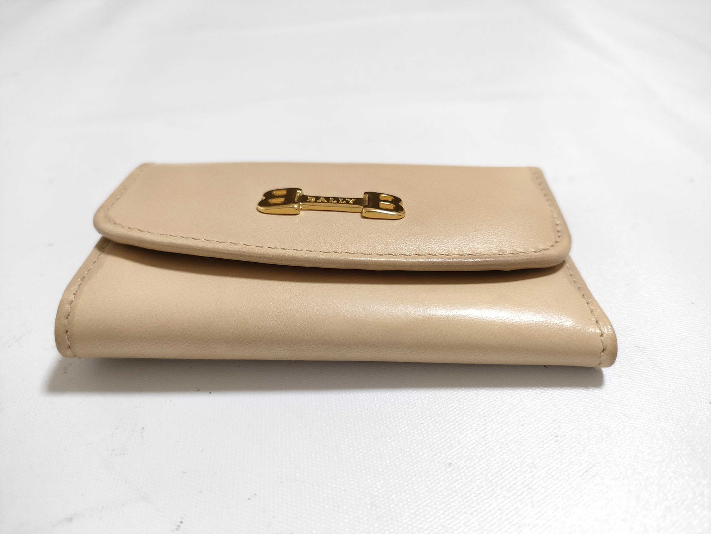 BALLY Leather 6-Key Case, Beige