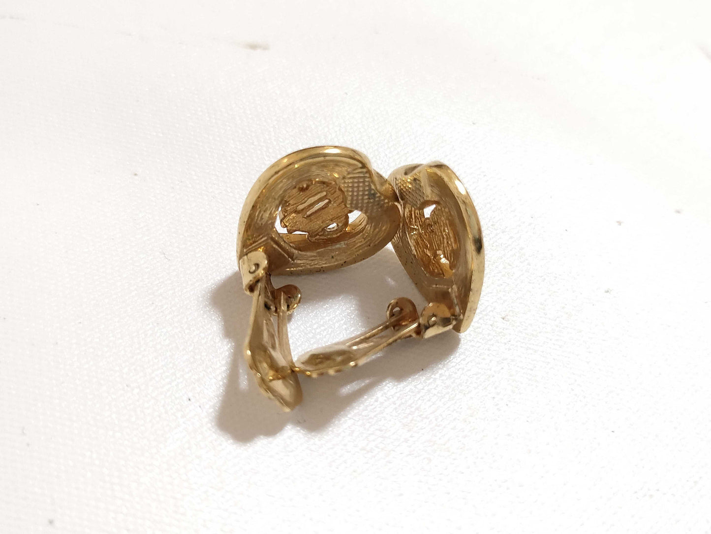 Dior Christian Dior Heart Motif Earrings GP Gold Earrings