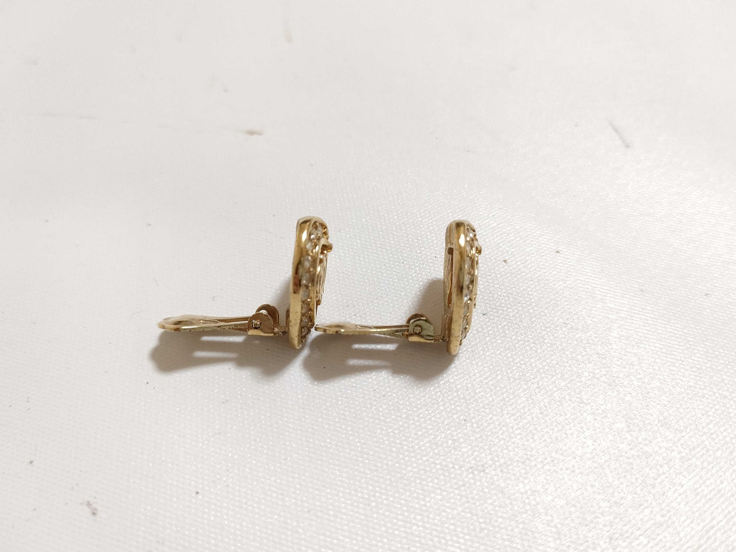 Dior Christian Dior Heart Motif Earrings GP Gold Earrings