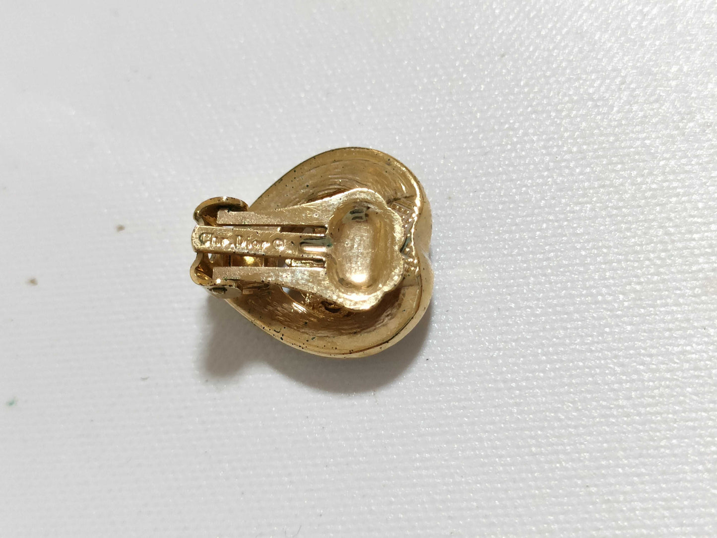 Dior Christian Dior Heart Motif Earrings GP Gold Earrings