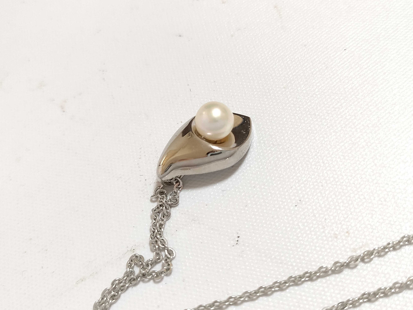 TASAKI Pearl Necklace, SV925 Silver, Non-Original Chain Necklace