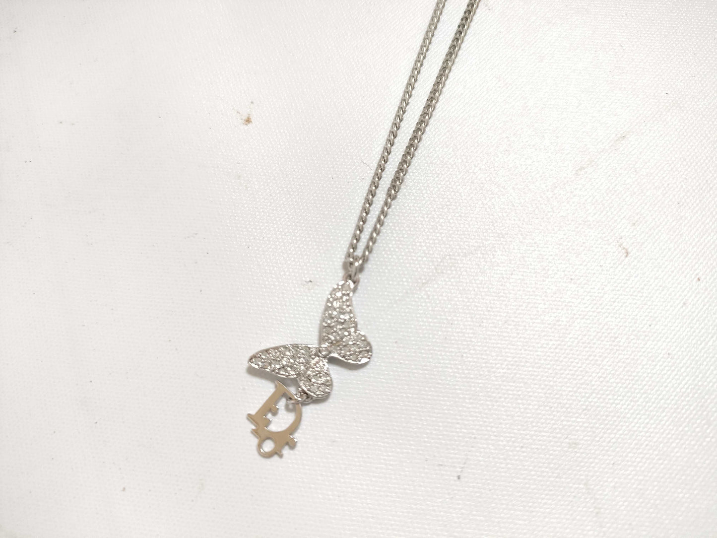 Dior Christian Dior necklace plated silver necklace