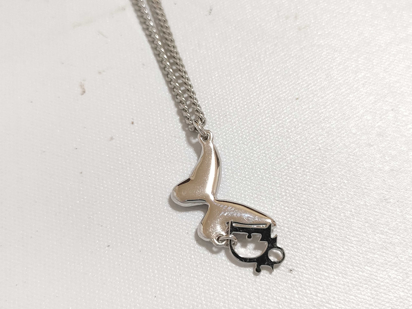Dior Christian Dior necklace plated silver necklace