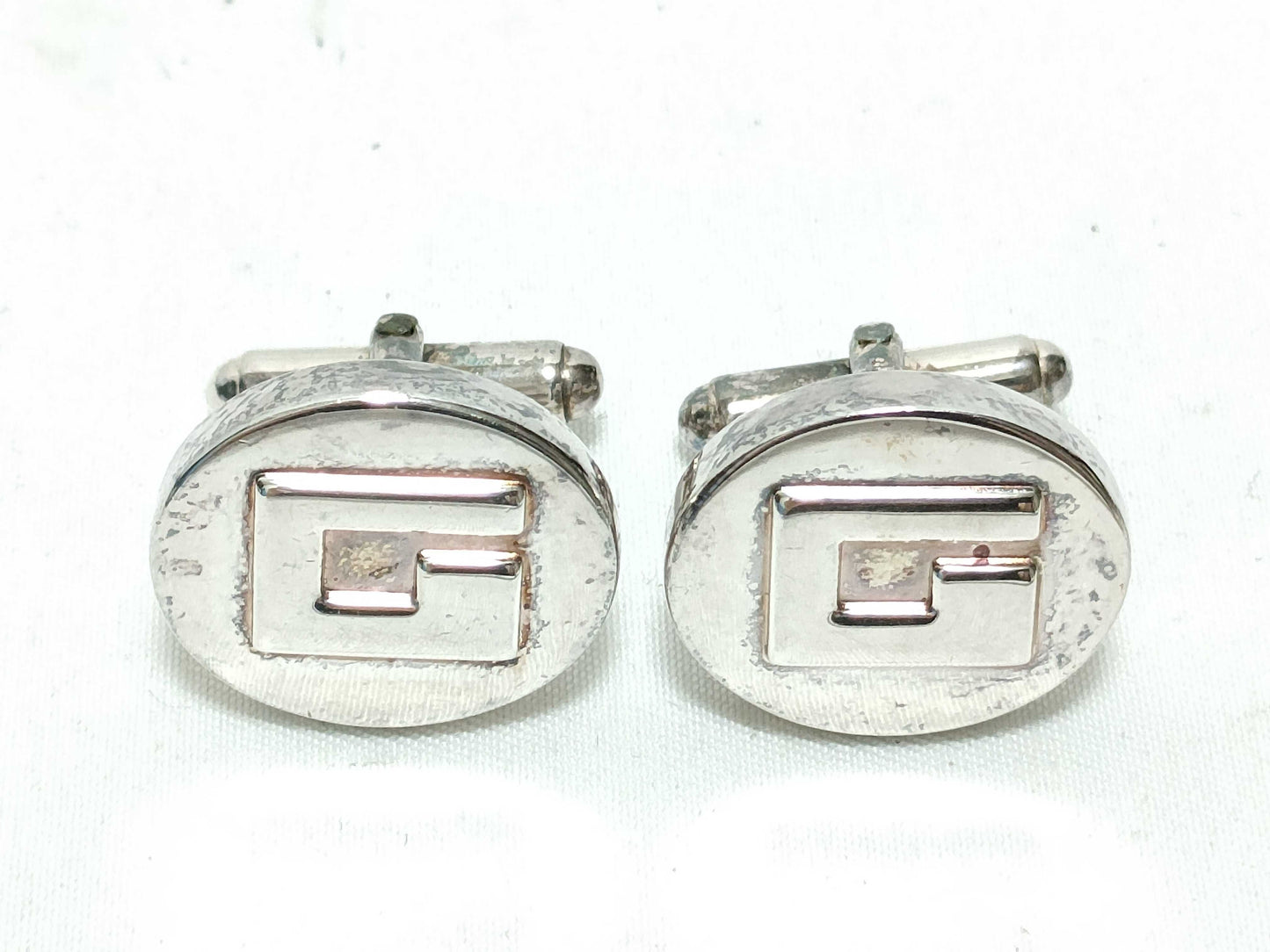 GUCCI G Mark Cufflinks SV925 Silver Tie Clip/Cufflinks