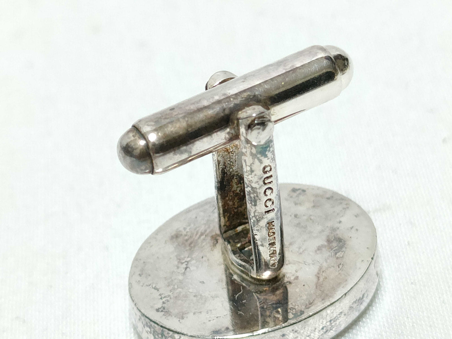 GUCCI G Mark Cufflinks SV925 Silver Tie Clip/Cufflinks