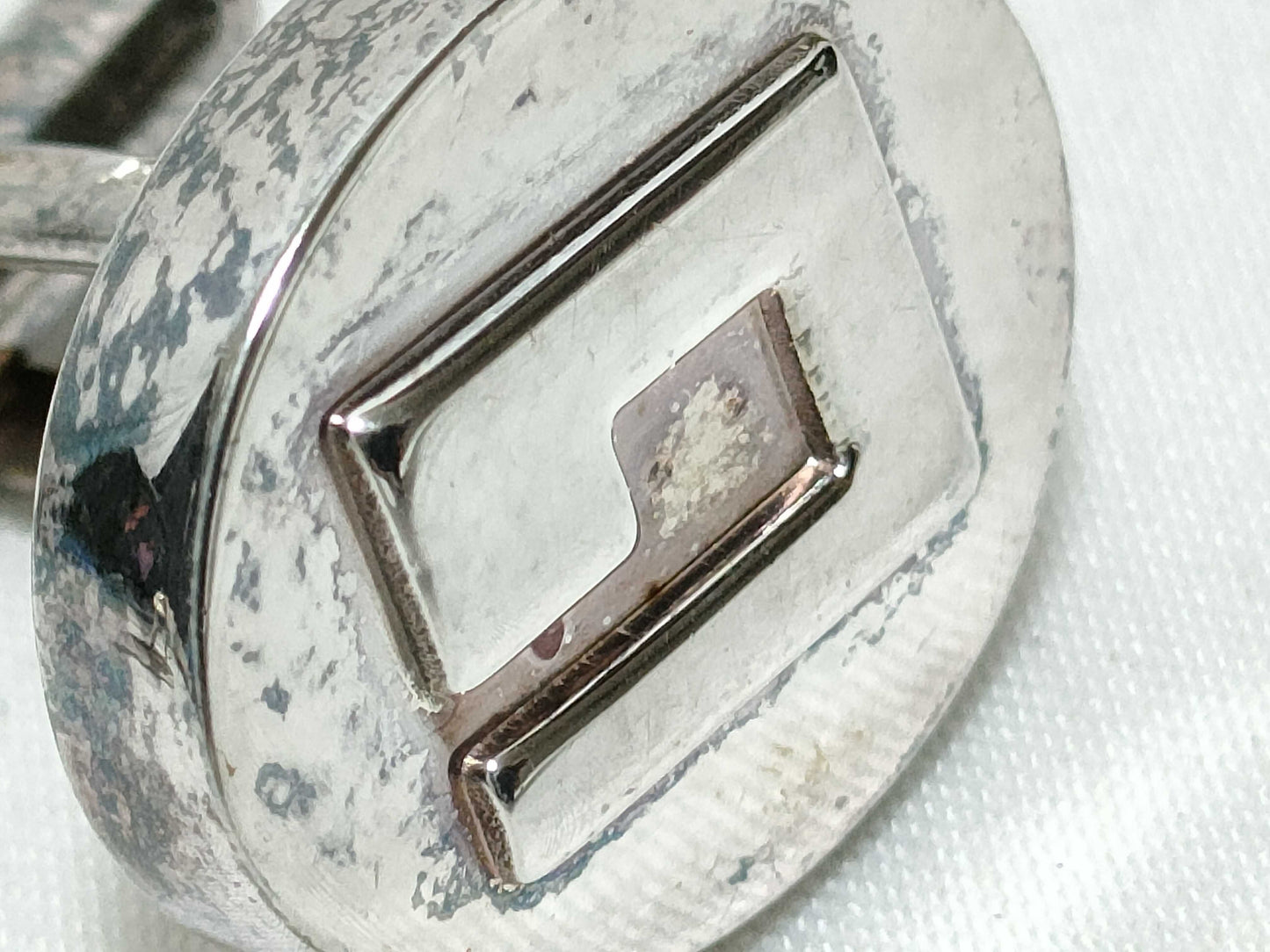 GUCCI G Mark Cufflinks SV925 Silver Tie Clip/Cufflinks