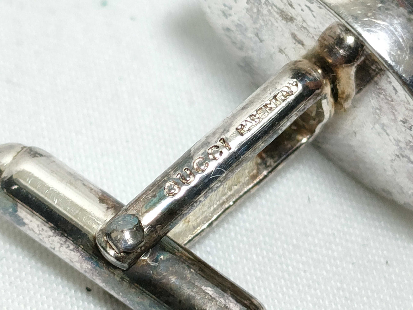 GUCCI G Mark Cufflinks SV925 Silver Tie Clip/Cufflinks