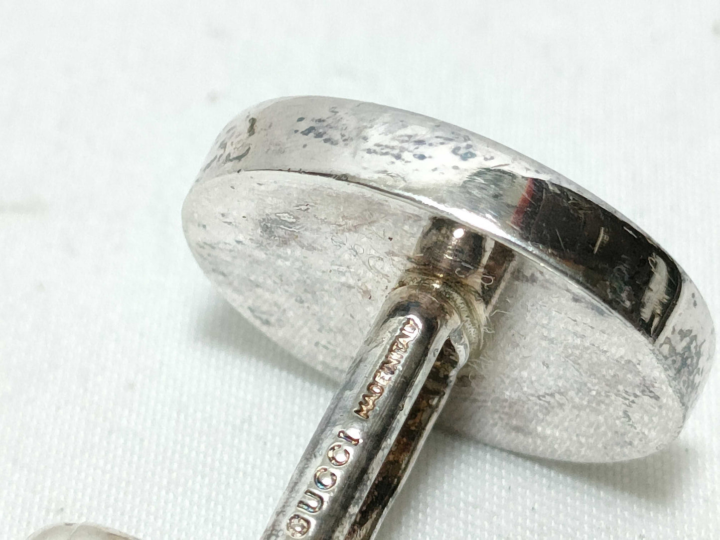 GUCCI G Mark Cufflinks SV925 Silver Tie Clip/Cufflinks