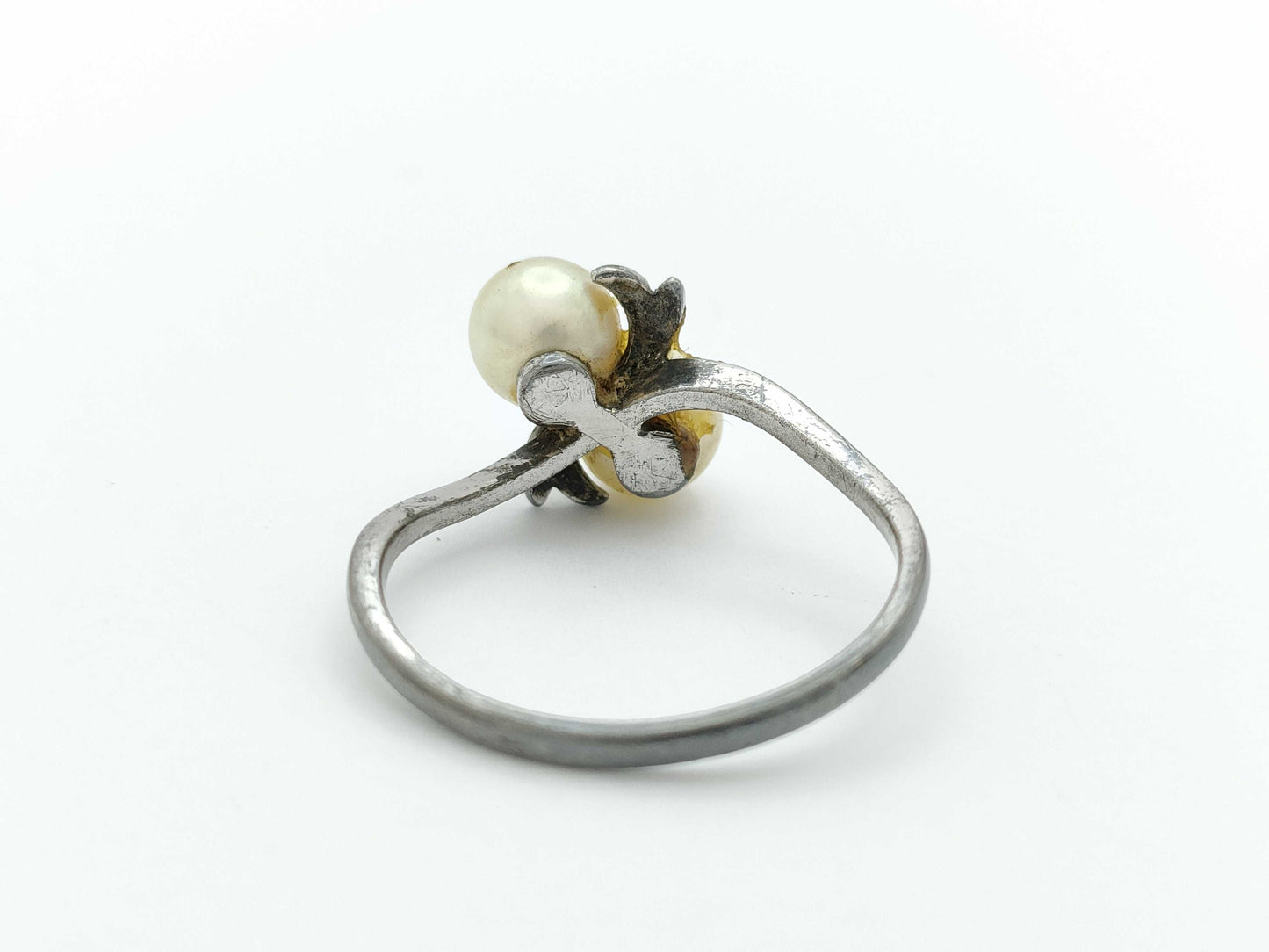 MIKIMOTO Pearl Diameter Approx. 5.6mm*2 Silver 1.6g Ring
