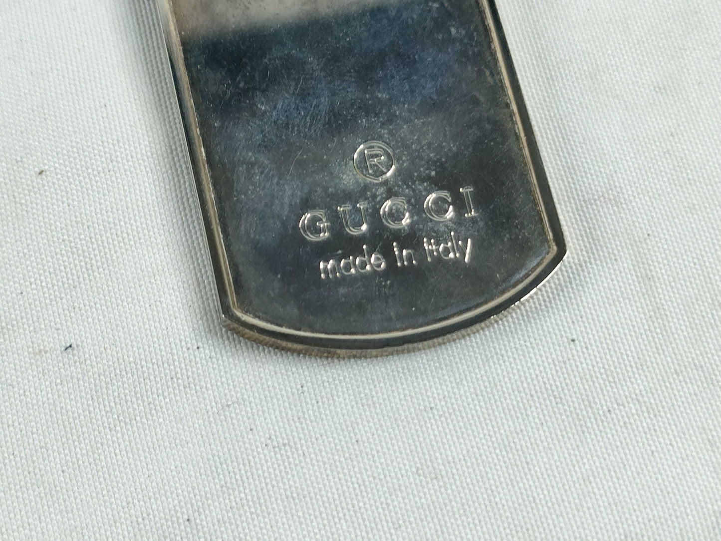 GUCCI Double Dog Tag Necklace SV925 Silver Necklace