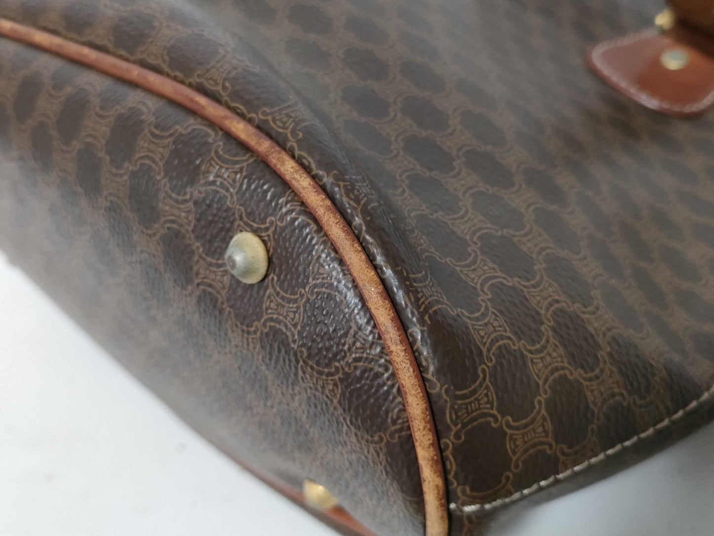 CELINE Macadam PVC and Leather Tote Bag M94 Brown