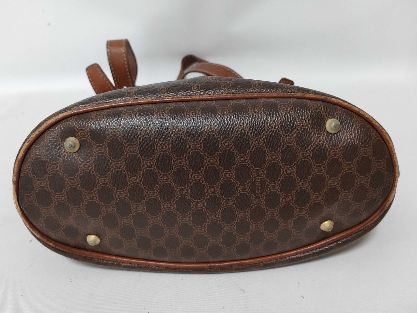 CELINE Macadam PVC and Leather Tote Bag M94 Brown