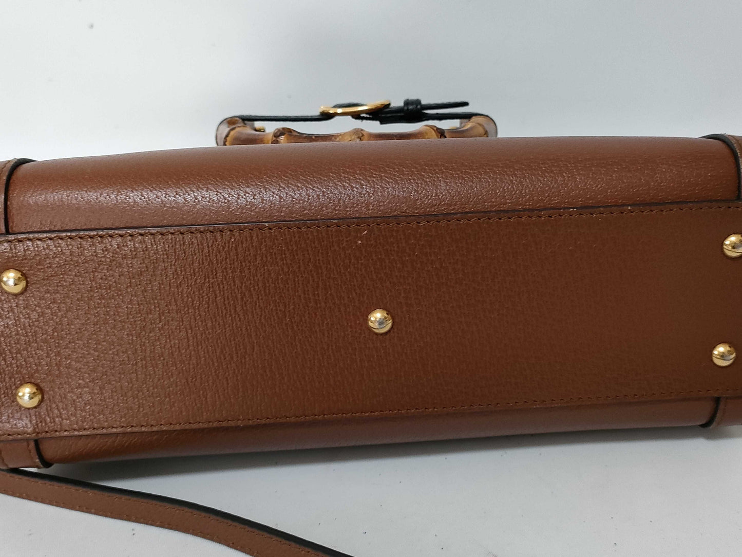 GUCCI Bamboo Sherry Line GG Marmont Leather 2-Way Handbag 702721/493073 Brown Handbag