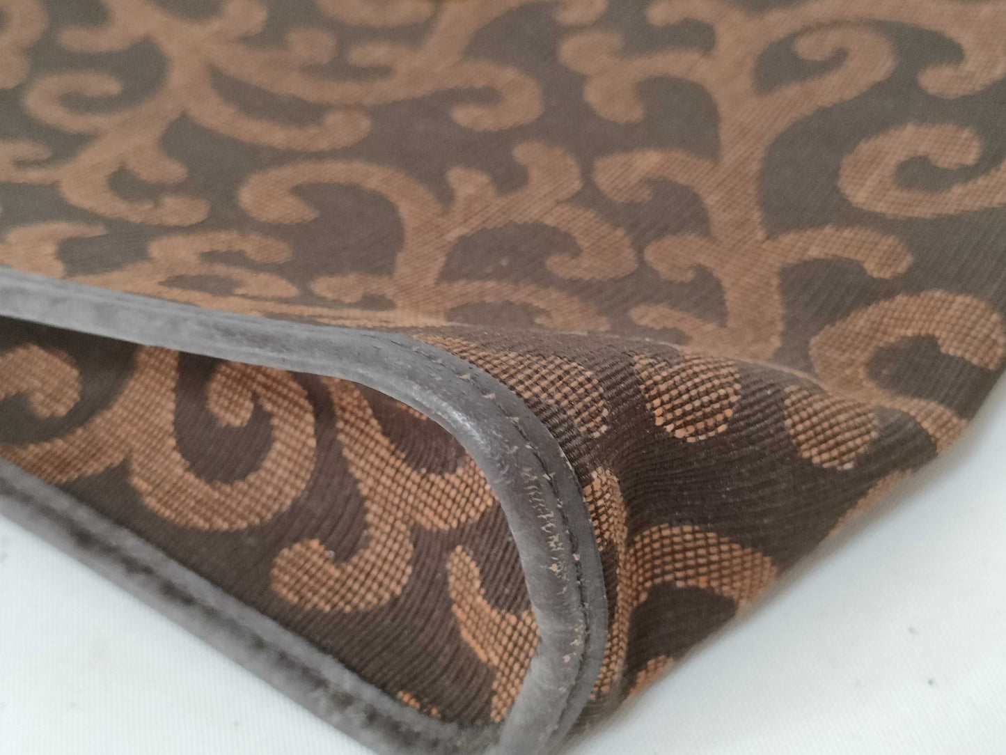 Yves Saint Laurent Canvas Shoulder Bag Brown