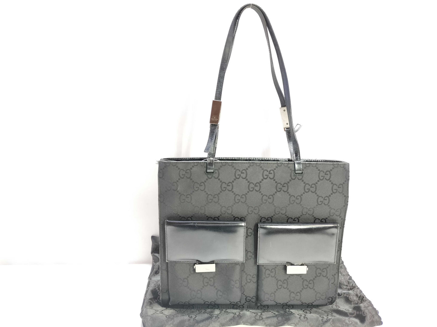 GUCCI GG Nylon Canvas Tote Bag 002/1021 3444 Black