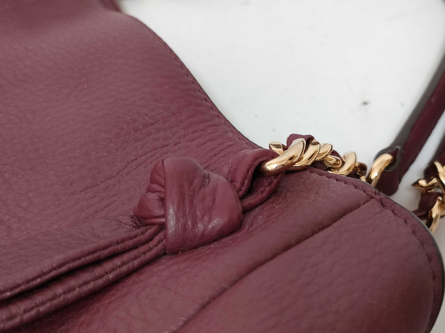 Tory Burch Leather Tote Bag, Wine Red