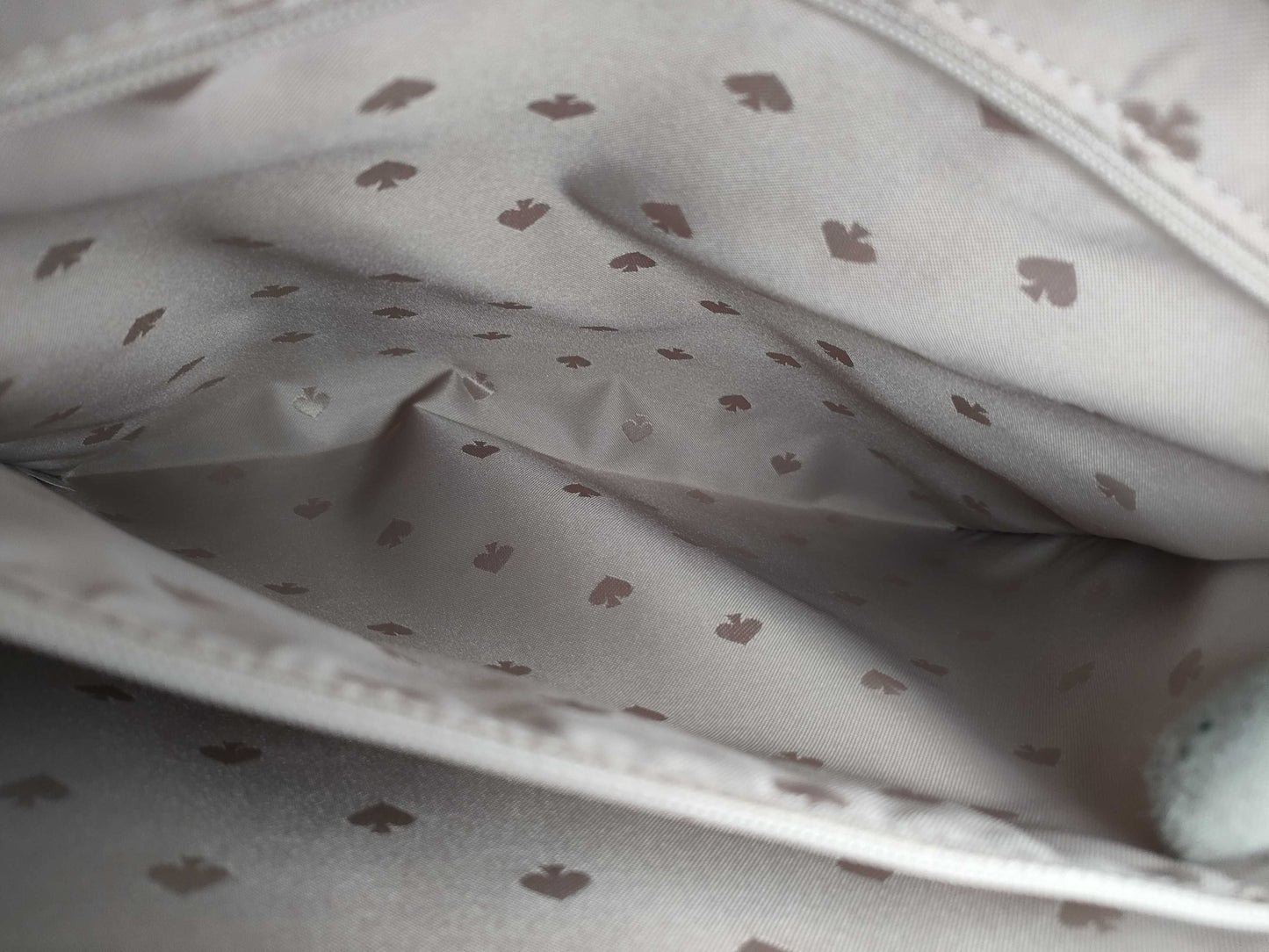 Kate Spade Leather Tote Bag, Pink Beige x White