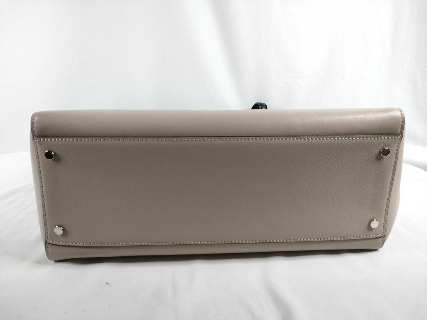 Kate Spade Leather Tote Bag, Pink Beige x White