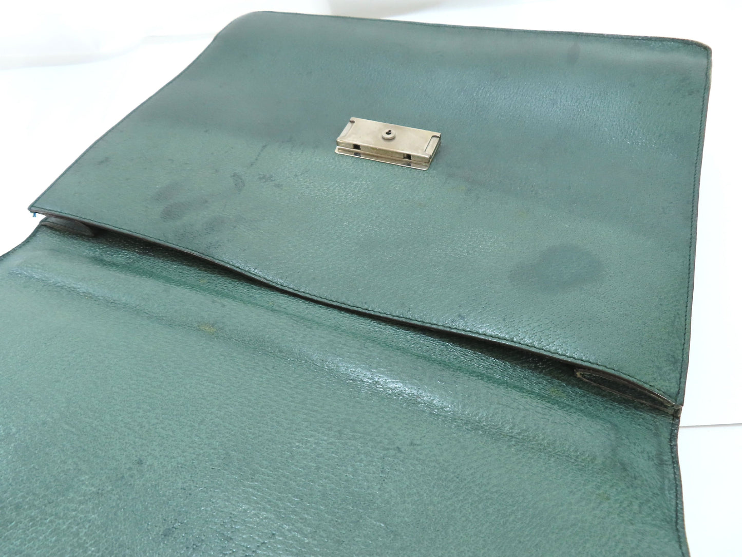 PRADA Prada Leather Business Bag Green Business Bag