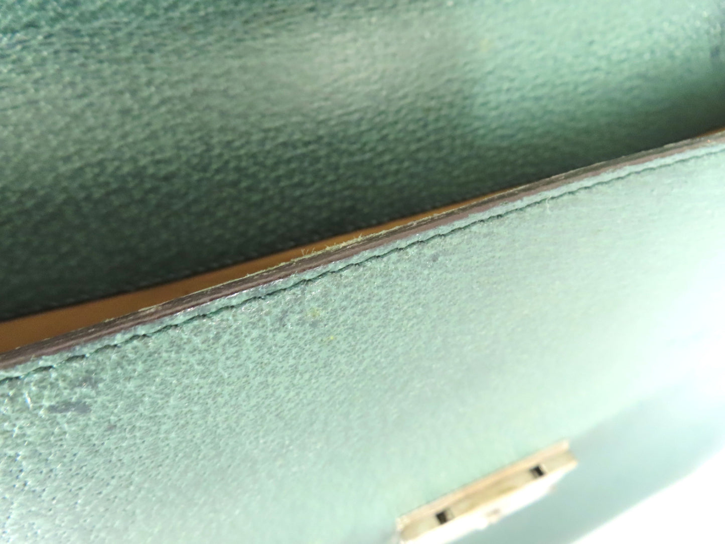PRADA Prada Leather Business Bag Green Business Bag