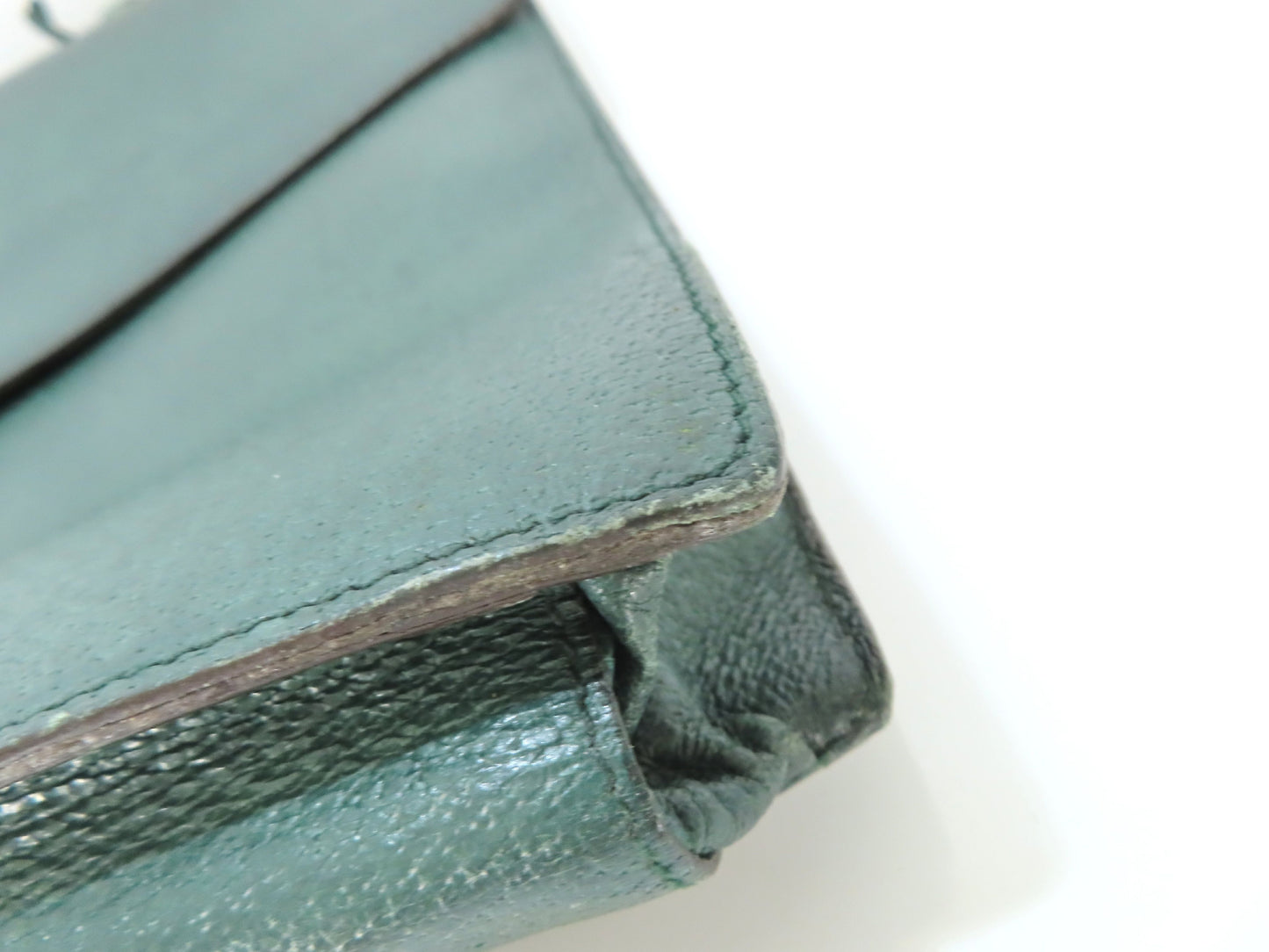 PRADA Prada Leather Business Bag Green Business Bag