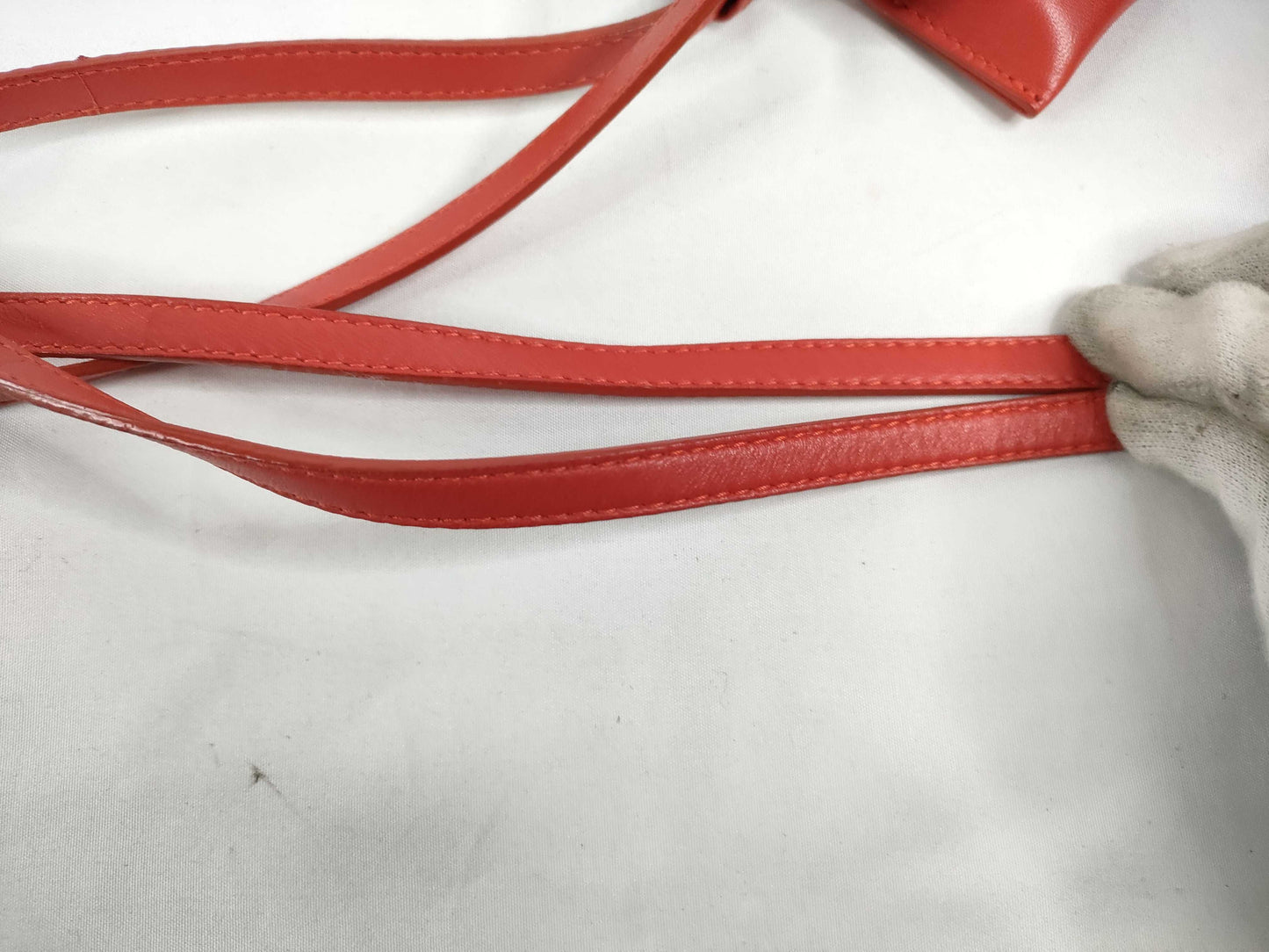 BOTTEGA VENETA Intrecciato Leather Shoulder Bag in Red