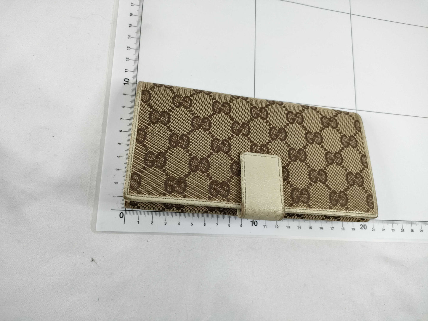 GUCCI GG Canvas Gucci Sherry Line GG Canvas Long Wallet 167464・0416 Beige Wallet