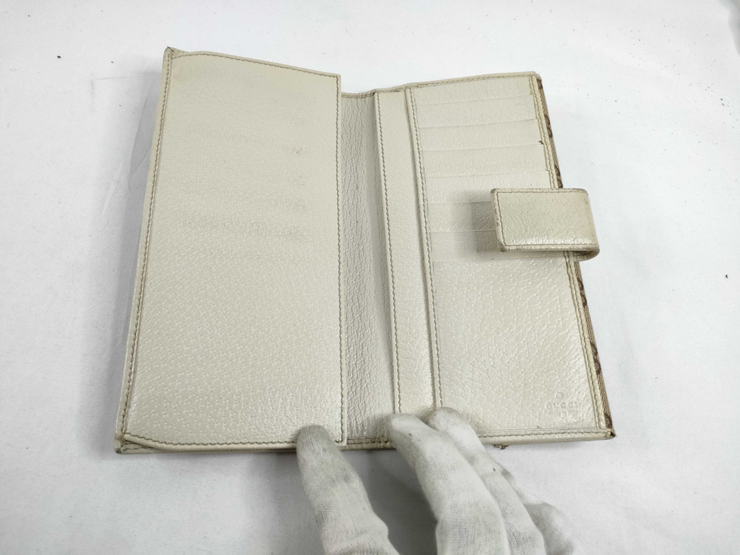 GUCCI GG Canvas Gucci Sherry Line GG Canvas Long Wallet 167464・0416 Beige Wallet