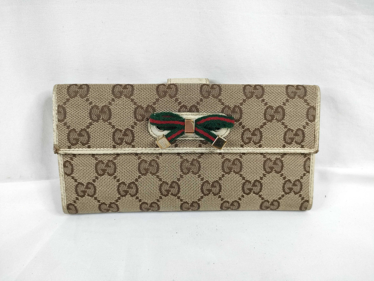 GUCCI GG Canvas Gucci Sherry Line GG Canvas Long Wallet 167464・0416 Beige Wallet