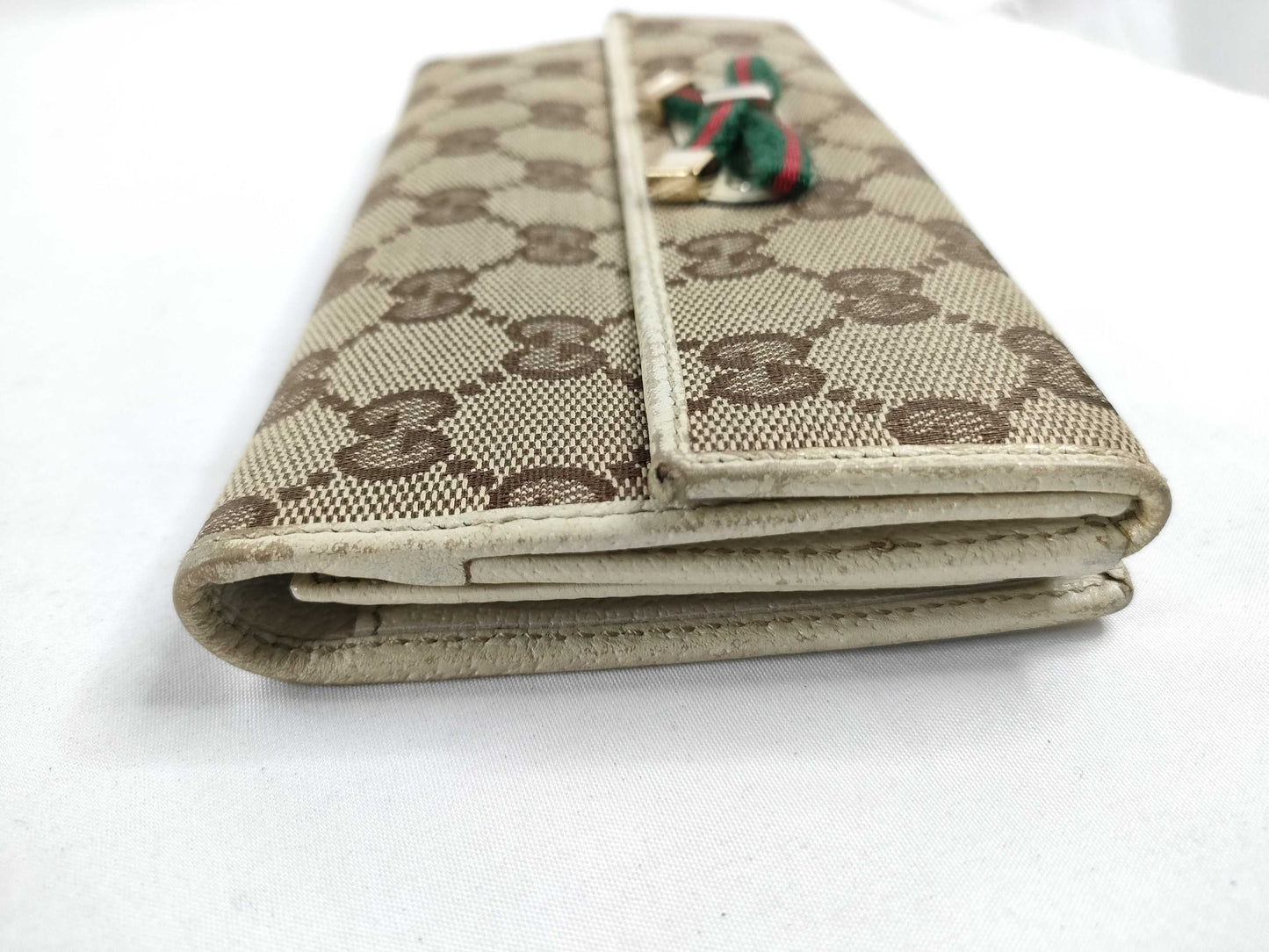 GUCCI GG Canvas Gucci Sherry Line GG Canvas Long Wallet 167464・0416 Beige Wallet