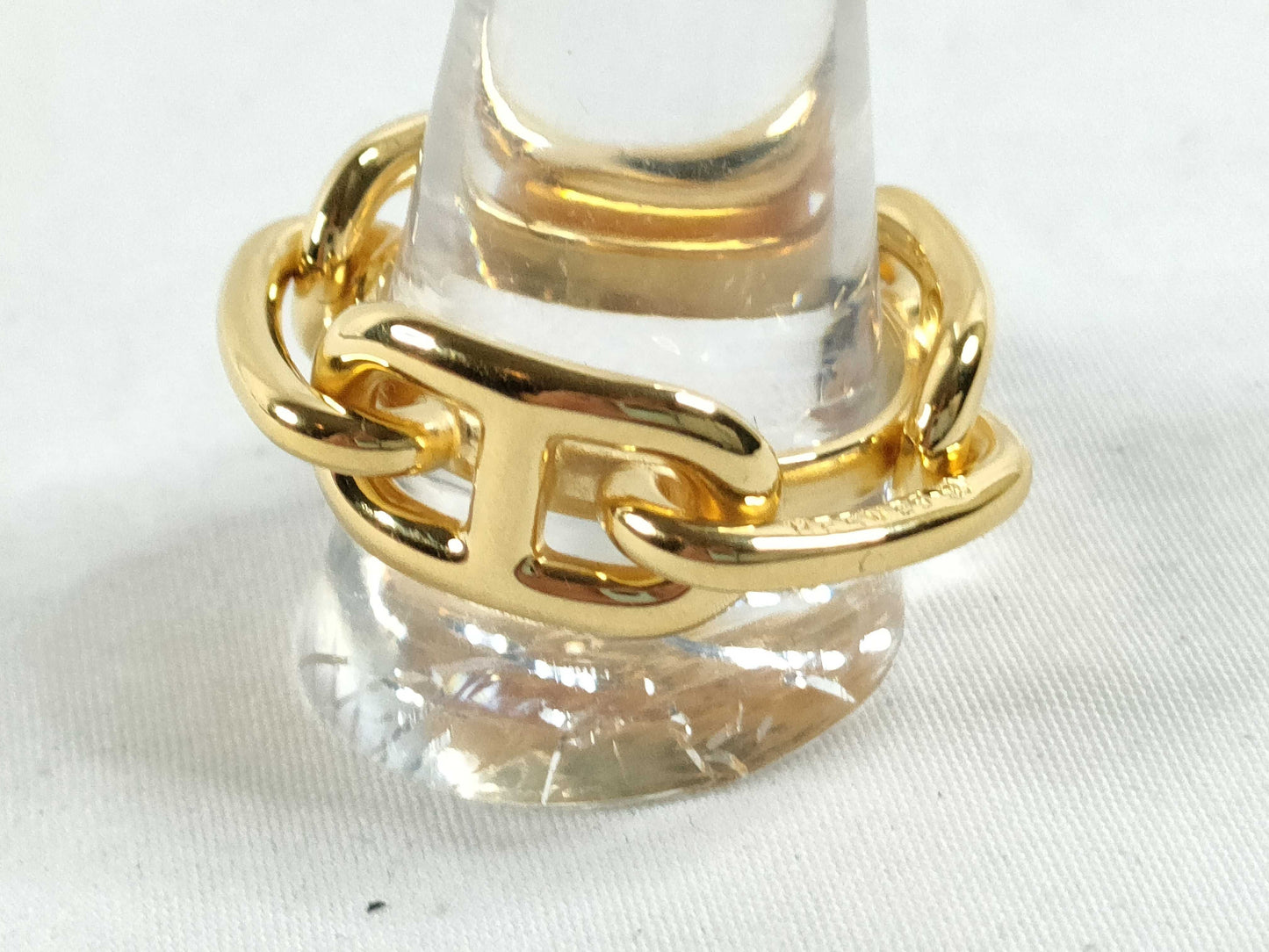 HERMES Chaine d'Ancre Scarf Ring GP Gold Other Accessories