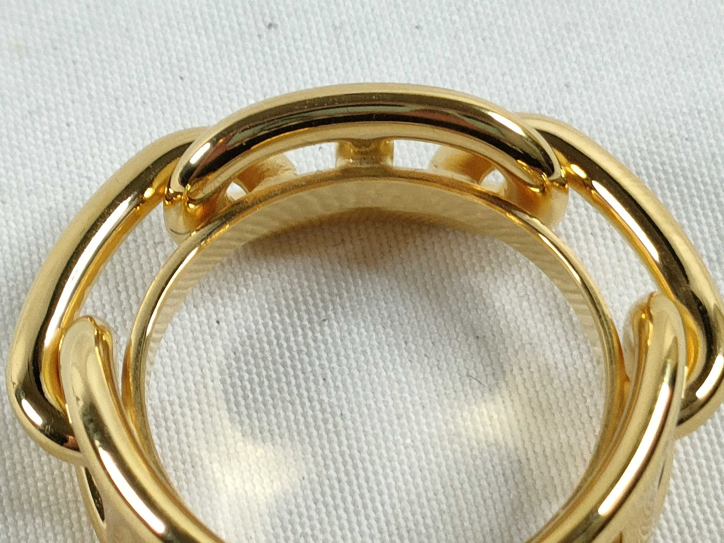 HERMES Chaine d'Ancre Scarf Ring GP Gold Other Accessories