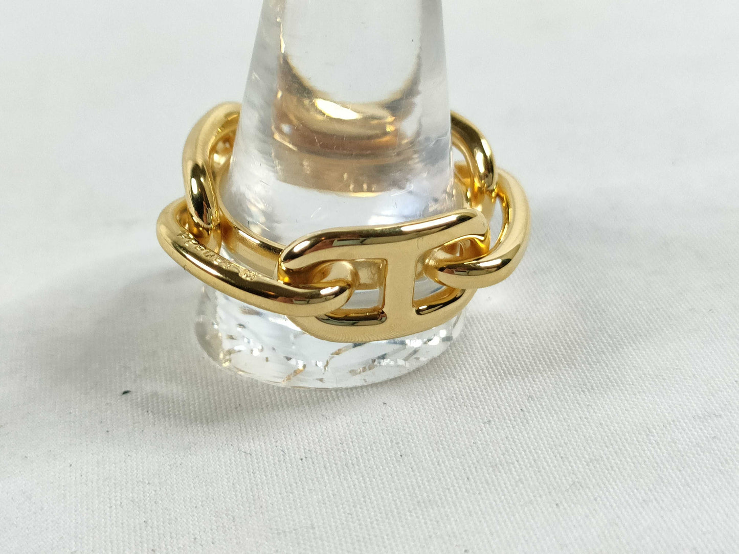 HERMES Chaine d'Ancre Scarf Ring GP Gold Other Accessories
