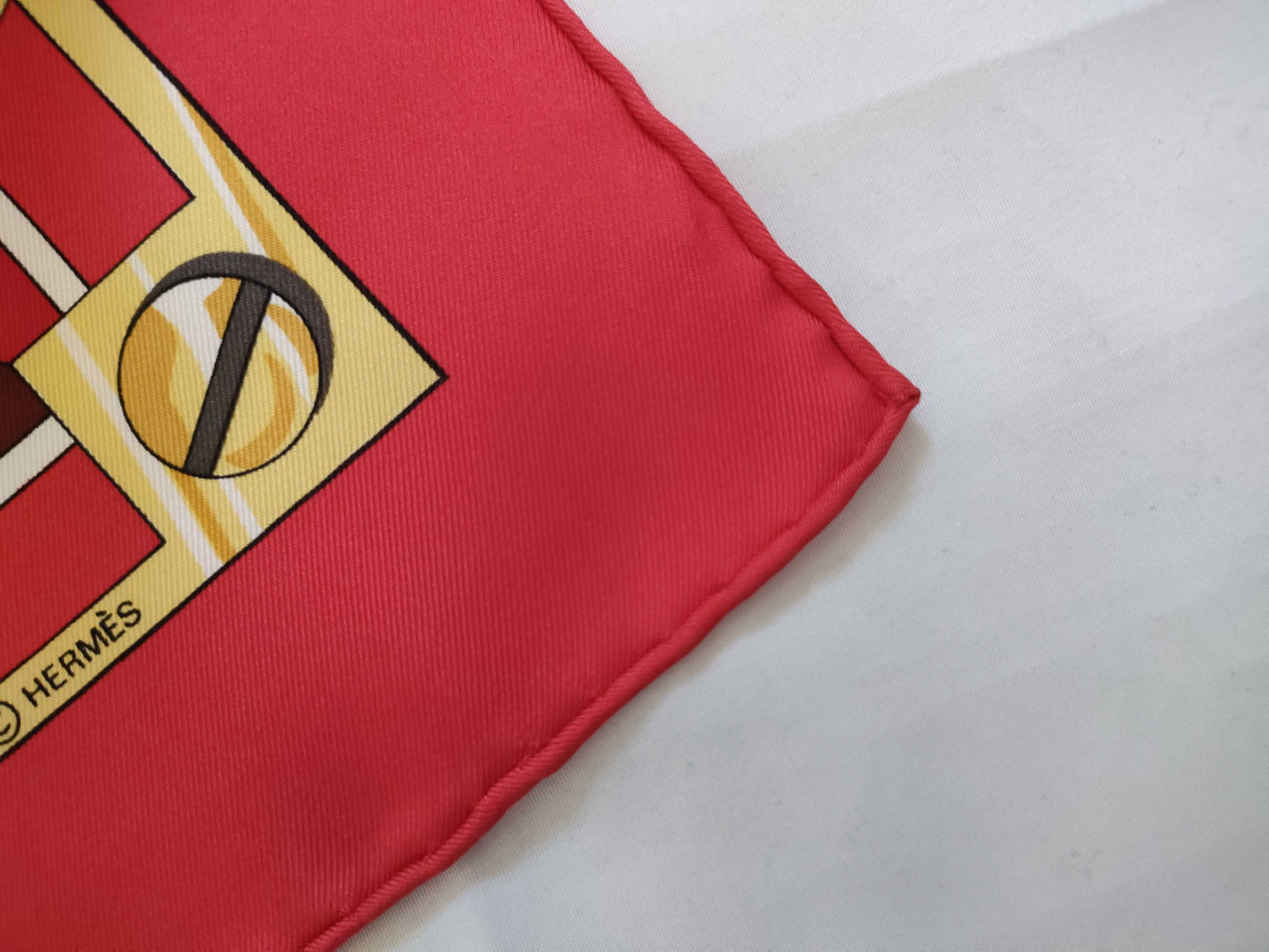 HERMES Carre 90 SEXTANTS Sextant Silk Scarf Red Other Accessories
