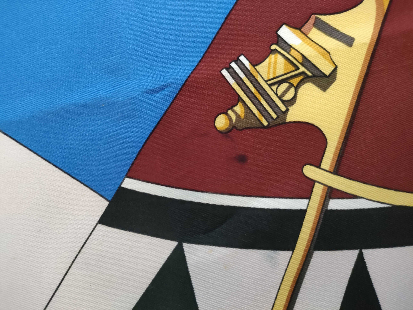 HERMES Carre 90 SEXTANTS Sextant Silk Scarf Red Other Accessories