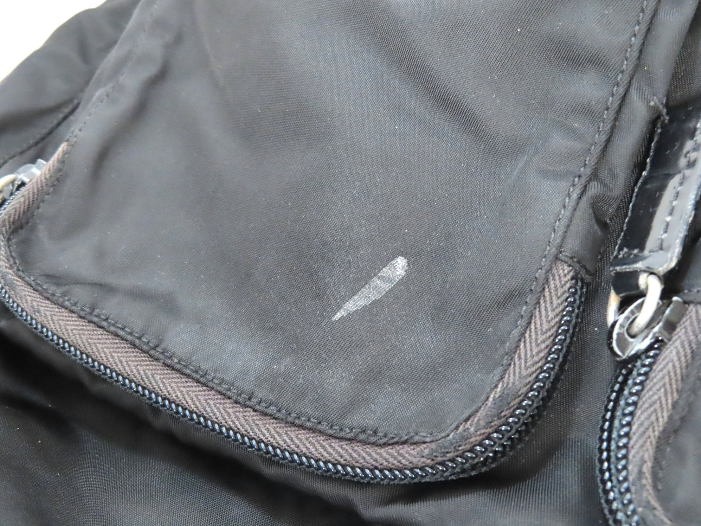 PRADA Prada Tessuto Shoulder Bag with Triangle Logo Plate, Black