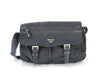PRADA Prada Tessuto Shoulder Bag with Triangle Logo Plate, Black