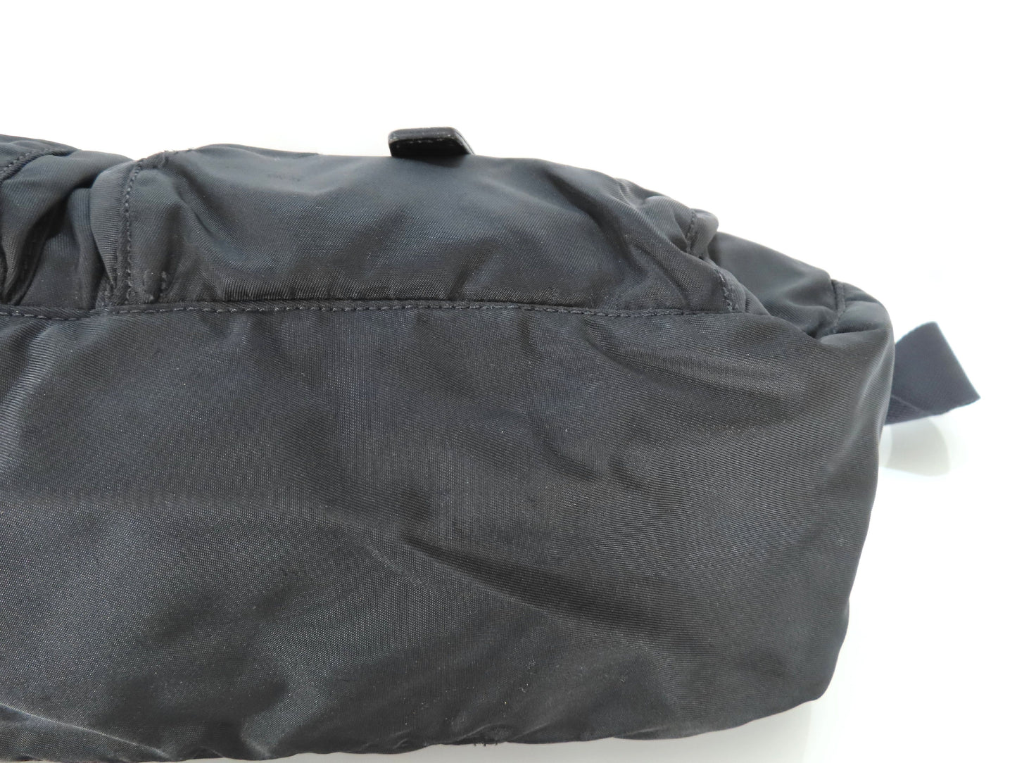 PRADA Prada Tessuto Shoulder Bag with Triangle Logo Plate, Black