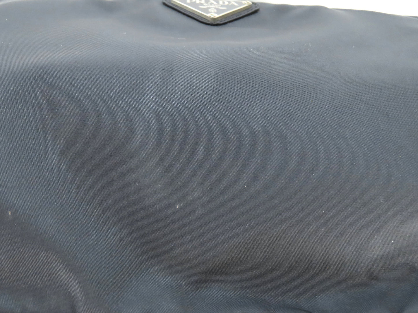 PRADA Prada Triangle Logo Tessuto Tote Bag Black Tote Bag