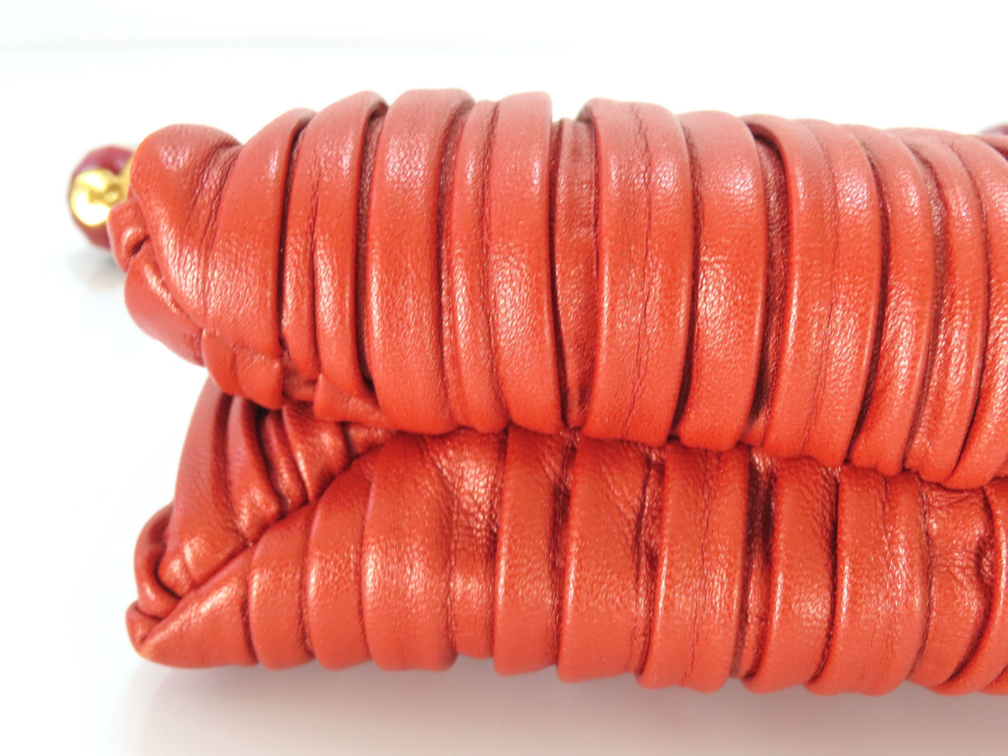 BVLGARI Bulgari Leather x Python Handbag Orange Handbag