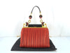 BVLGARI Bulgari Leather x Python Handbag Orange Handbag