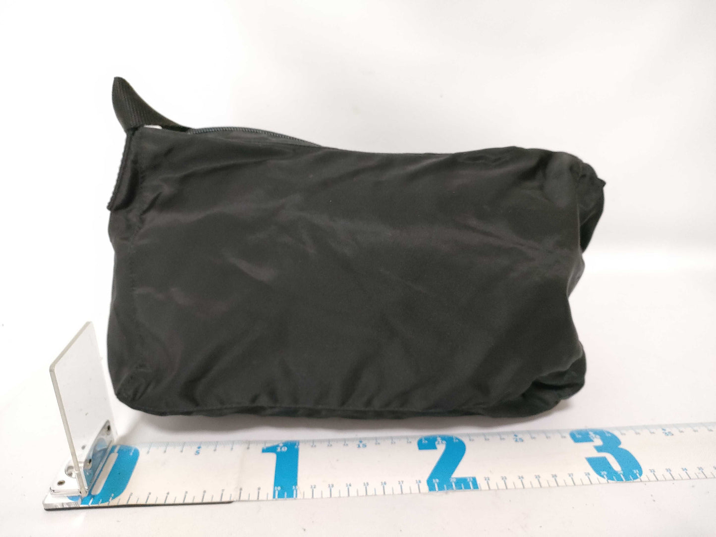 PRADA Nylon Prada Triangle Logo Plate Tessuto Body Bag Black Shoulder Bag