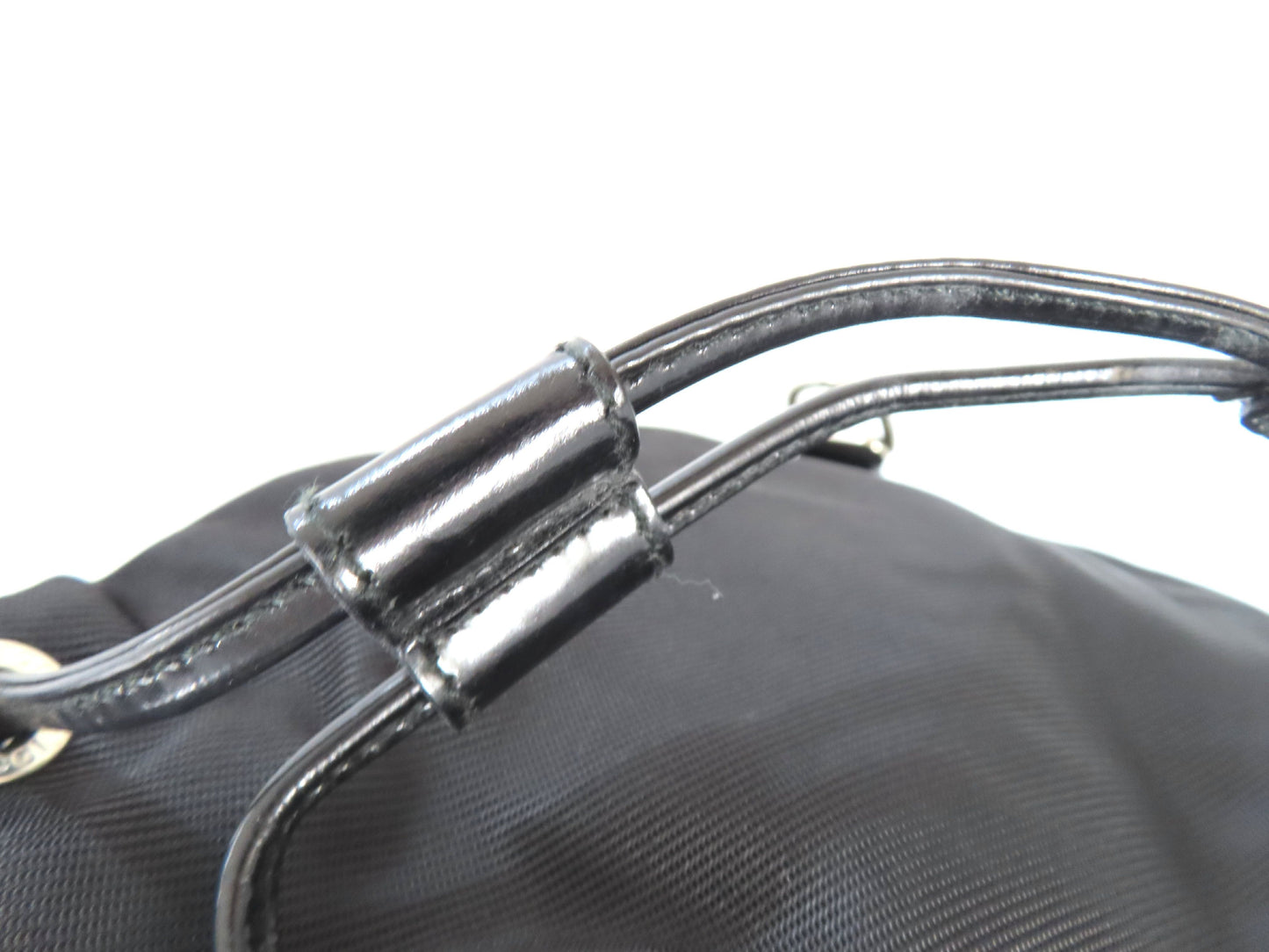 GUCCI Bamboo Gucci Bamboo Nylon Canvas 2-Way Handbag 003・2854・0060・5 Black Handbag
