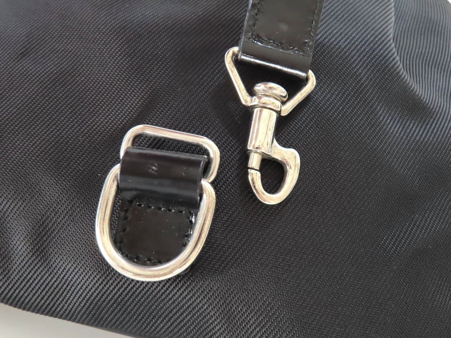 GUCCI Bamboo Gucci Bamboo Nylon Canvas 2-Way Handbag 003・2854・0060・5 Black Handbag